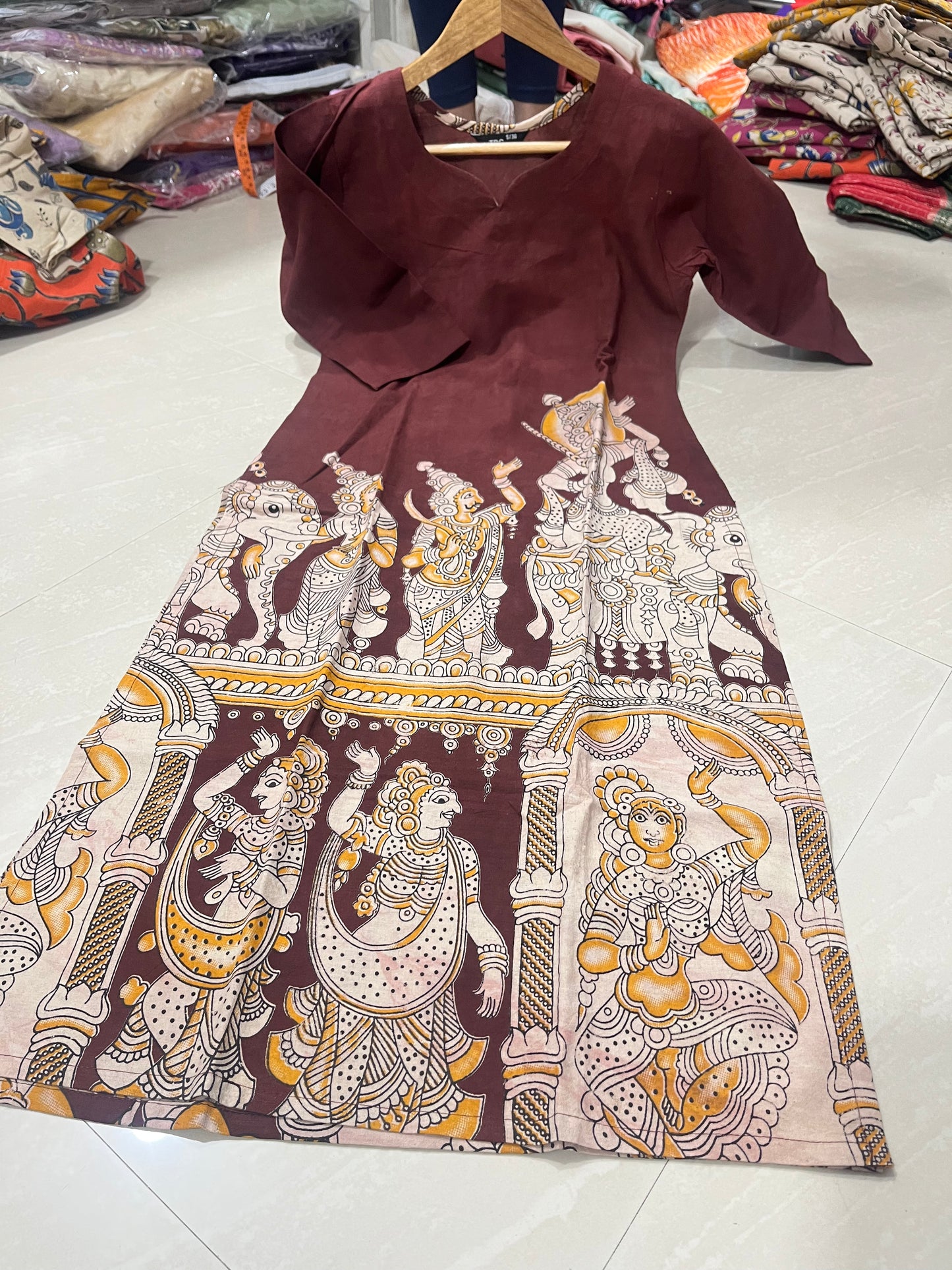 Kalamkari kurti block print D1