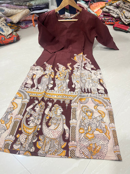 Kalamkari kurti block print D1