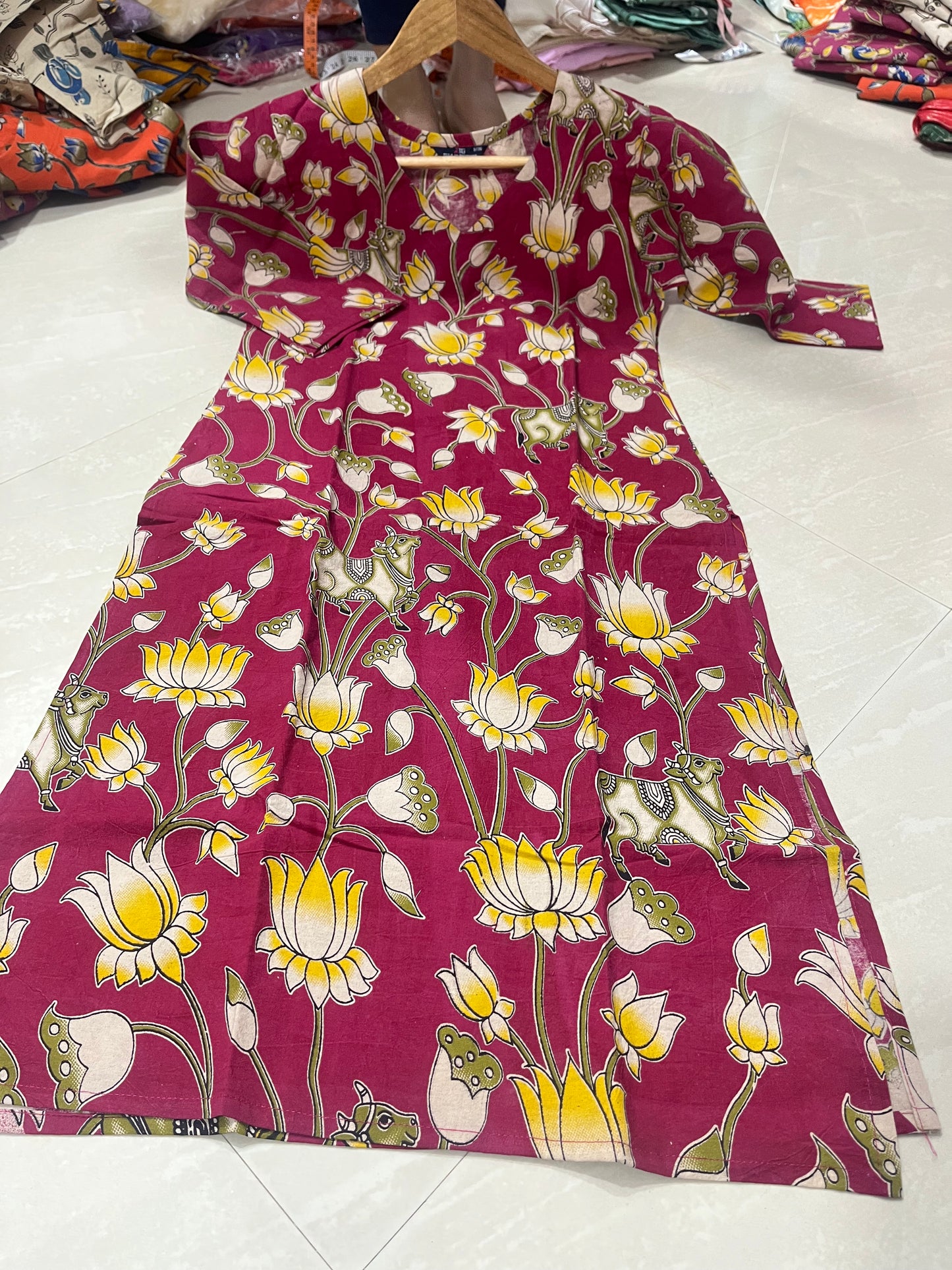 Kalamkari kurti block print D2