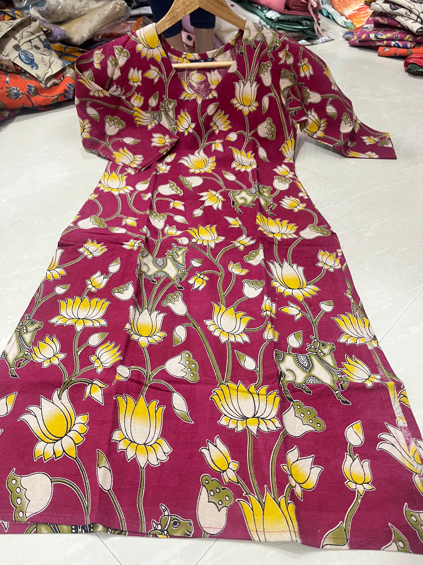 Kalamkari kurti block print D2