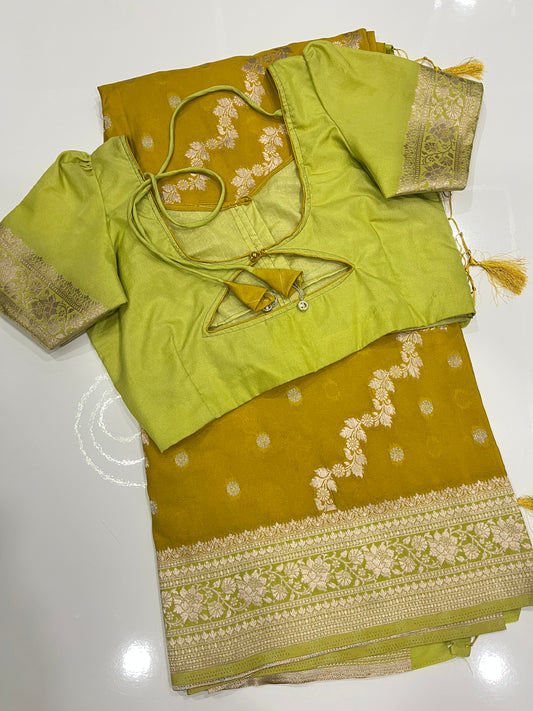 RSR10030 ready to wear saree #banaras georgette saree