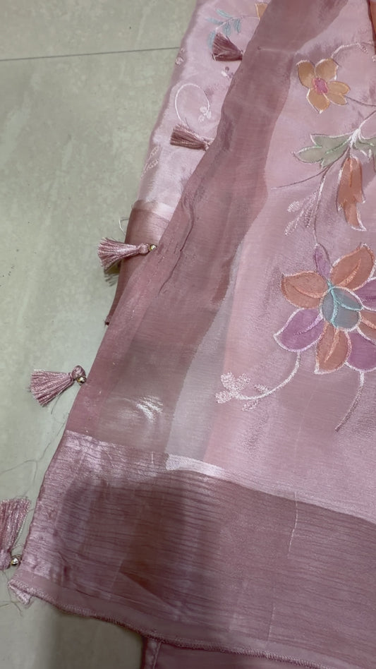 #purechinnonsaree #with designer blouse #designersaree