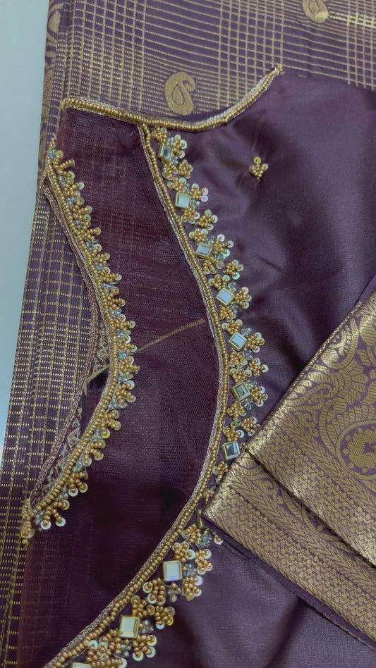 #kanchipattusaree #maggamworkblouse