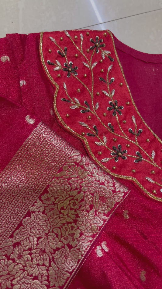 #tussarfabric #designersaree #maggamworkpattern #elegantlook